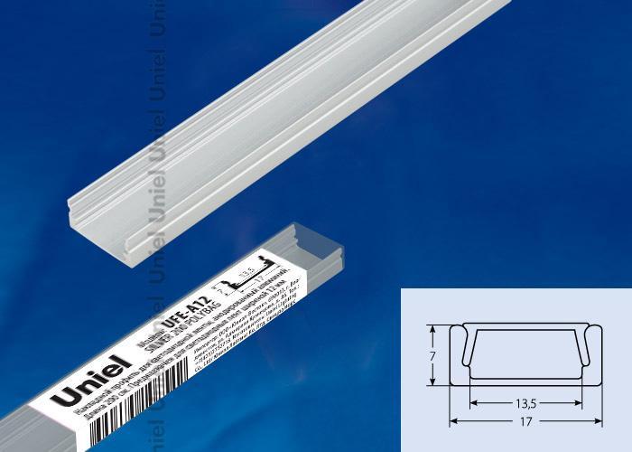 Профиль (UL-00004051) Uniel UFE-A12 Silver 200 Polybag