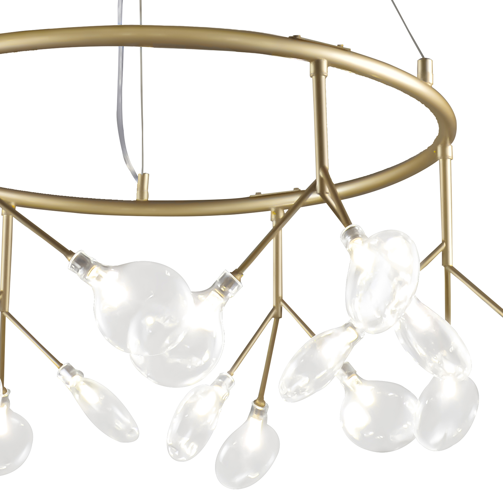 Подвесная люстра Natali Kovaltseva GRACE 75125/18С GOLD SATIN