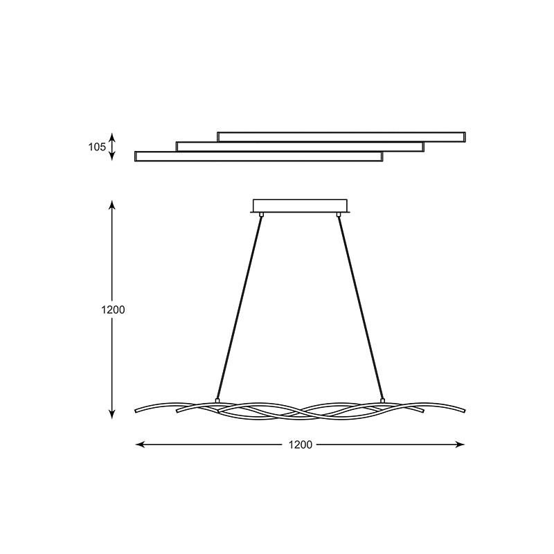 Подвесная люстра светодиодная Zumaline RESINA L170221-3