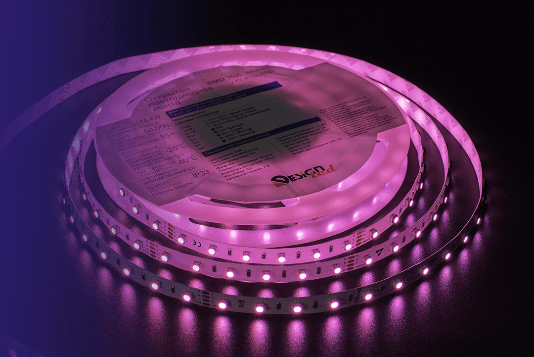 Светодиодная лента DesignLed DSG3A60-24-RGB-33 002843