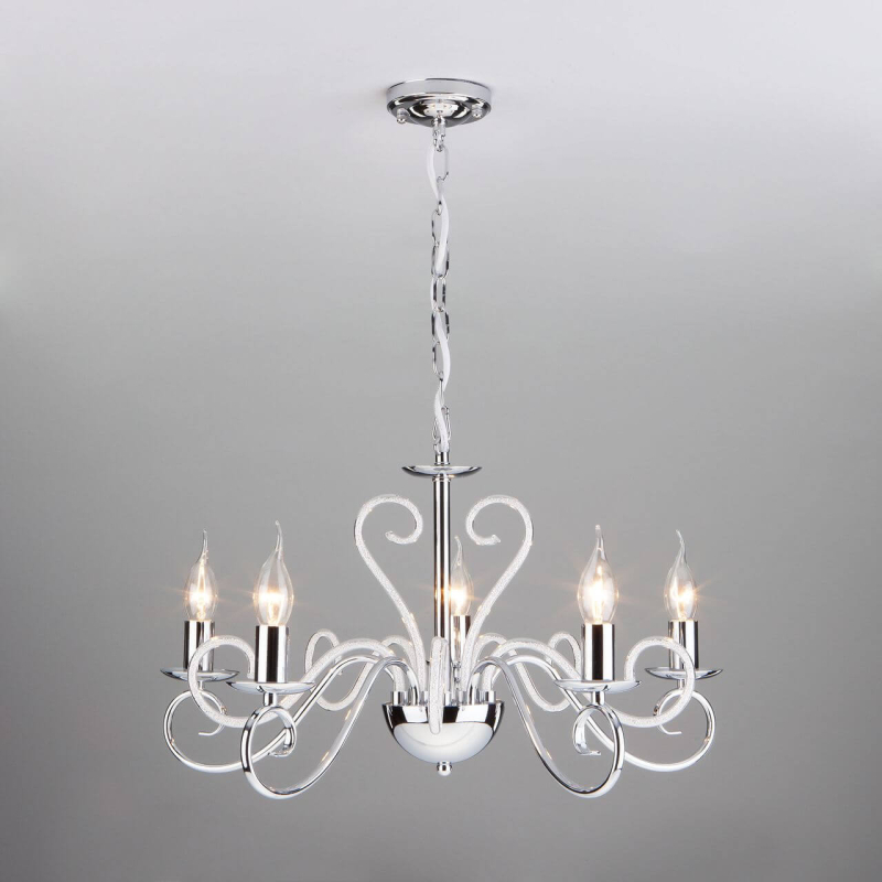 Подвесная люстра Eurosvet Silva 60090/5 хром