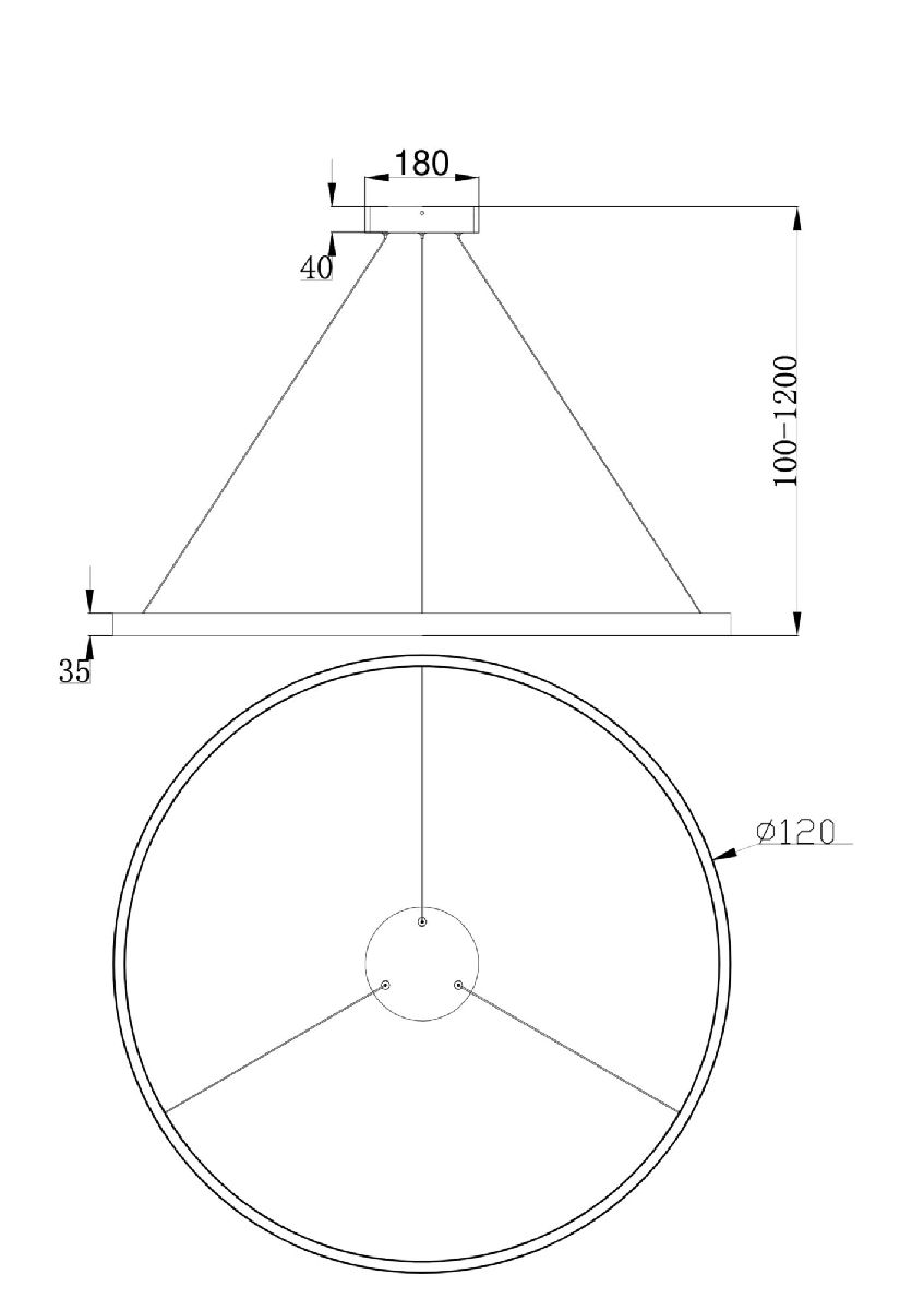 Подвесной светильник Maytoni Rim MOD058PL-L65BS4K