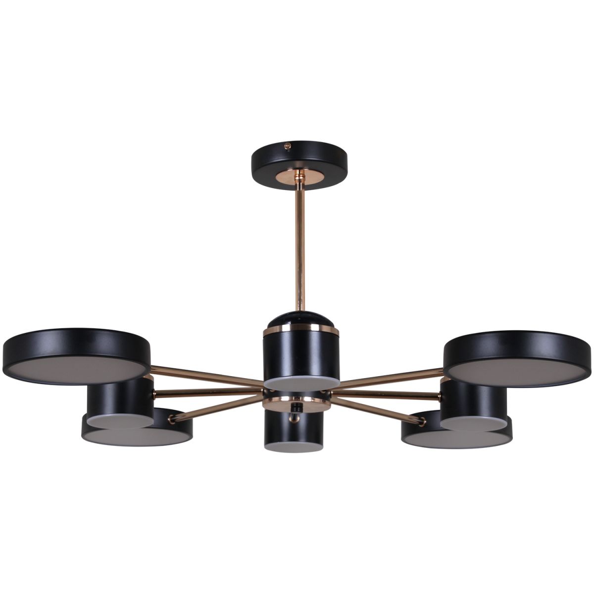 Люстра на штанге Reluce 13289-4.3-08 BK+GD CR