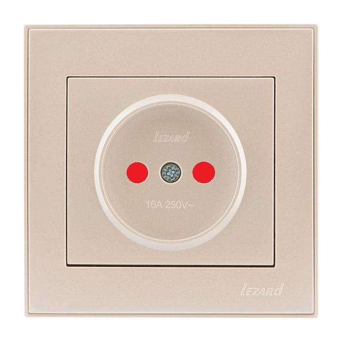 Розетка с защитой от детей Lezard Rain 703-3030-124