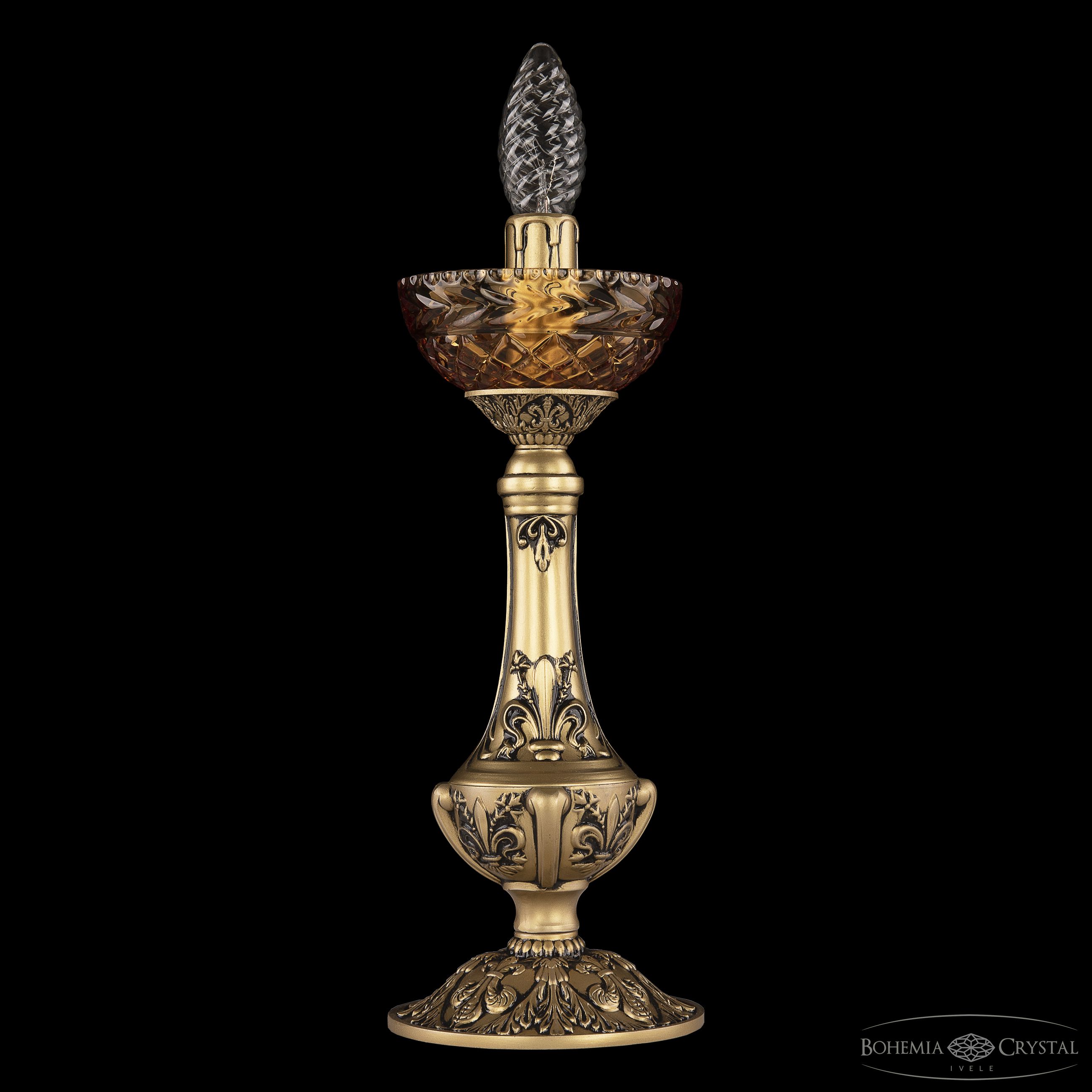 Настольная лампа Bohemia Ivele Crystal AL79100L/12 AGB P Amber/M-1F