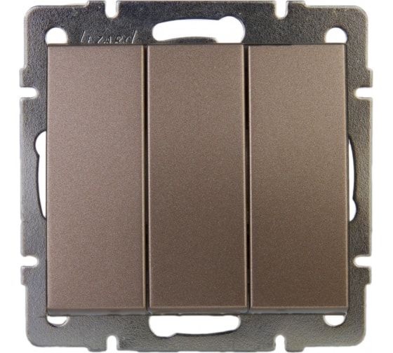 Выключатель тройной Lezard Rain 703-3188-109