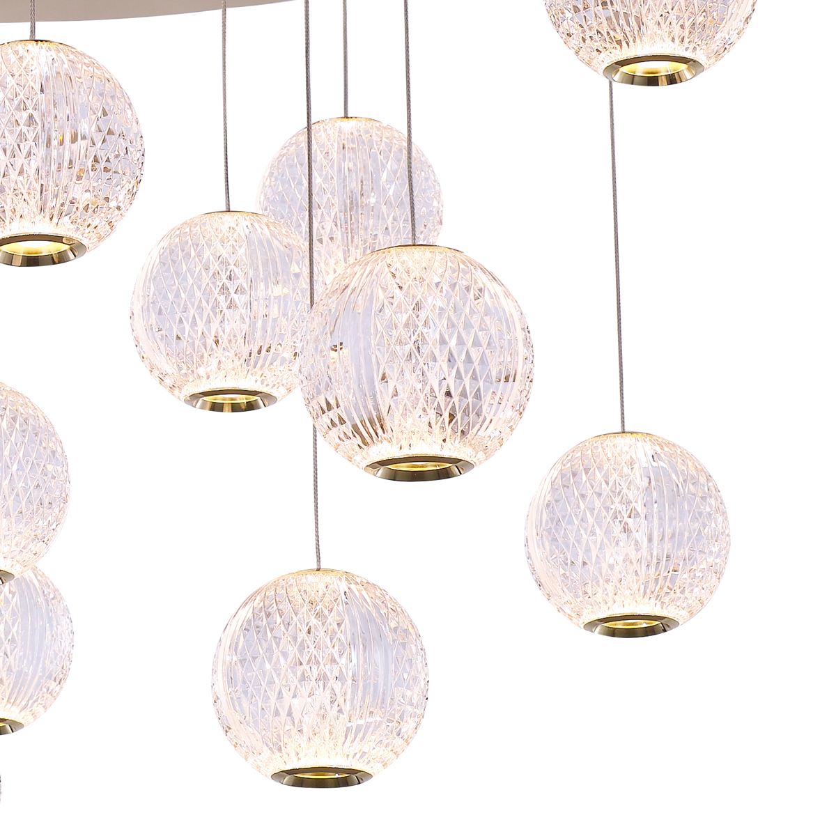 Подвесная люстра DeLight Collection Elliot Diamante MD20001012-17A gold