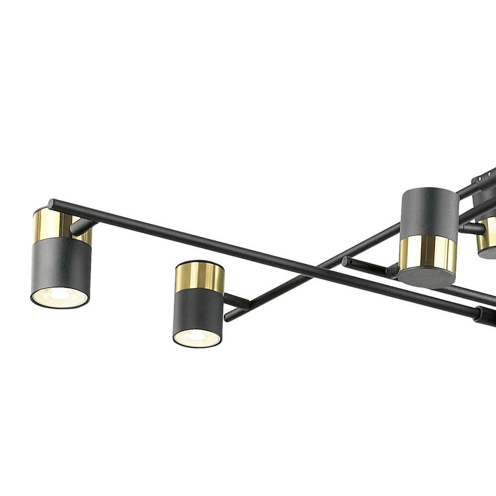 Подвесная люстра Lumien Hall Саурис LH8020/8P-BK-GD