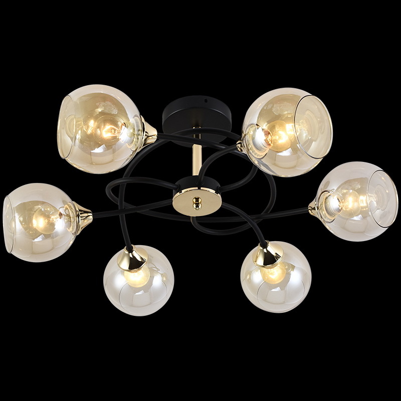 Люстра на штанге Reluce 01356-0.3-06B BK+FGD