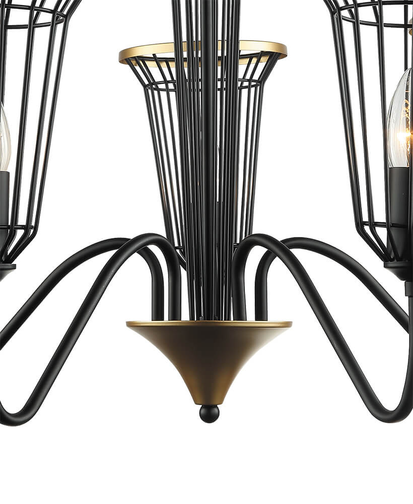 Подвесная люстра Lumien Hall Блис 4016/5P-BK-GD