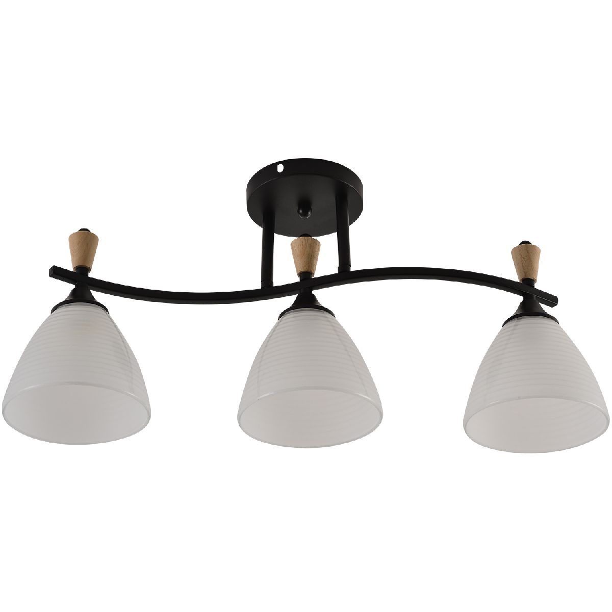 Потолочная люстра Reluce 01589-3.3-03B BK+WOOD