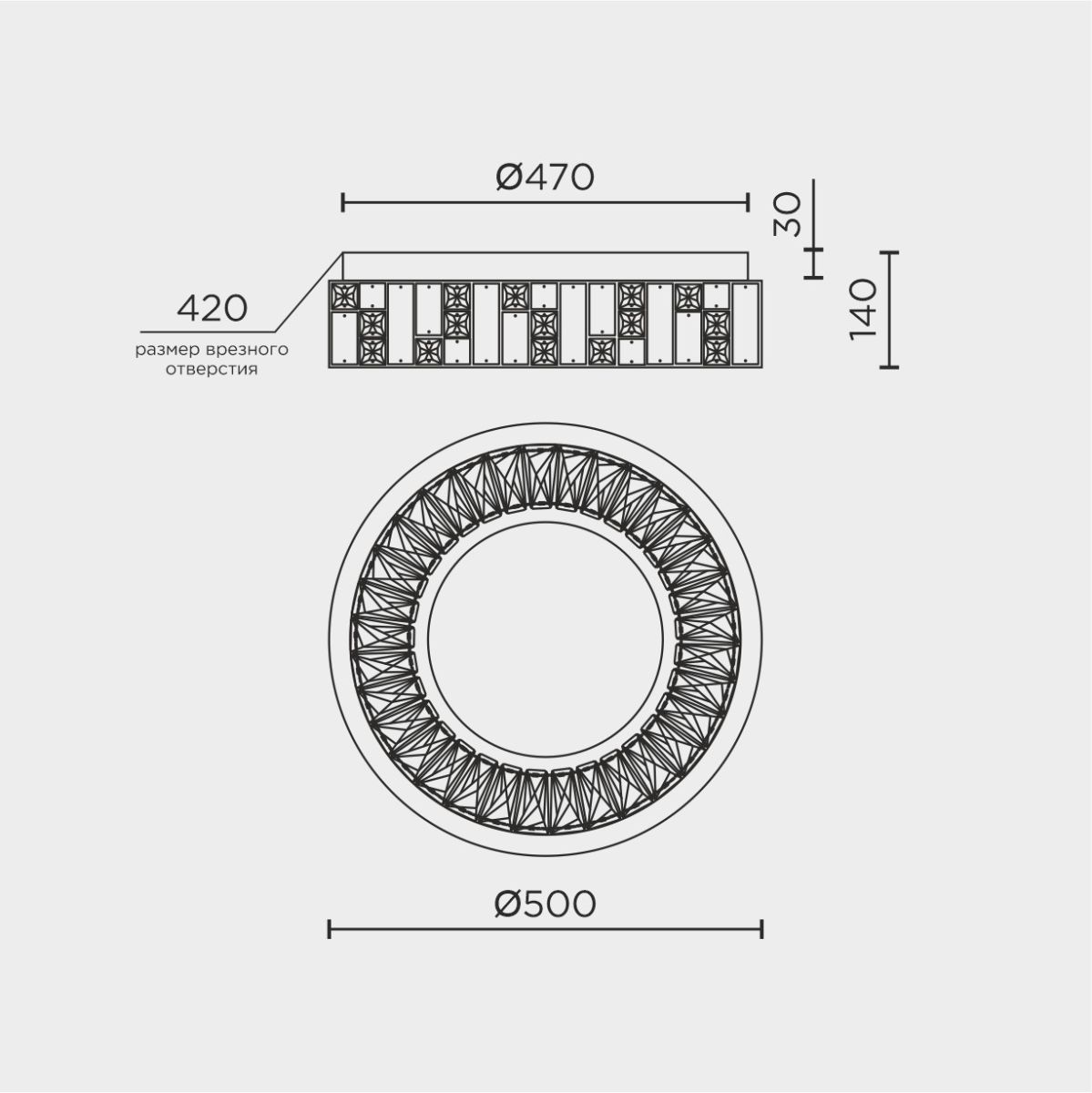 Потолочный светильник Modelux ML.2400.500 GD