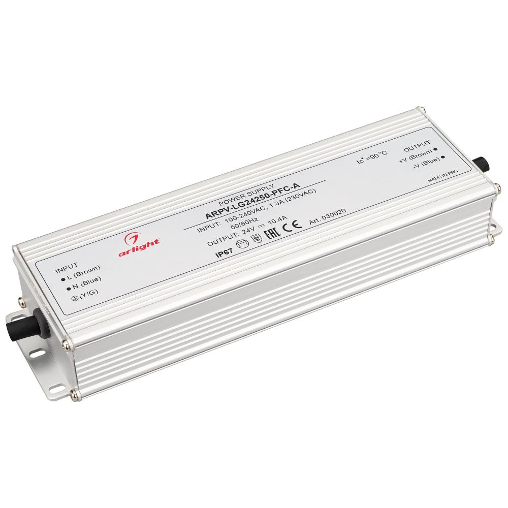 Блок питания Arlight ARPV-LG24250-PFC-0-10V-CV-CC 24V 250W IP67 10.4A 036936