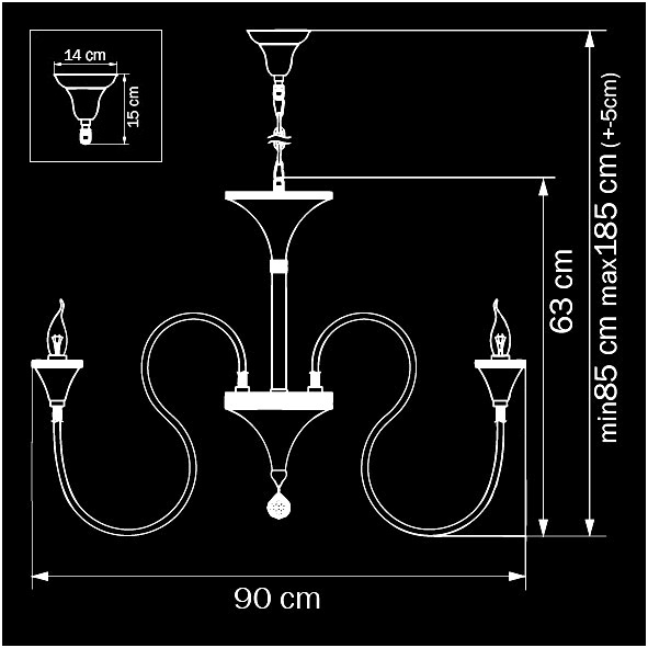 Потолочная люстра Osgona Serpente 703084