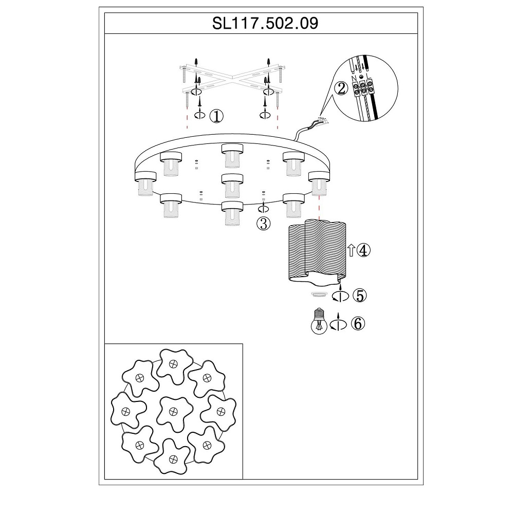 Потолочная люстра ST Luce Onde SL117.502.09