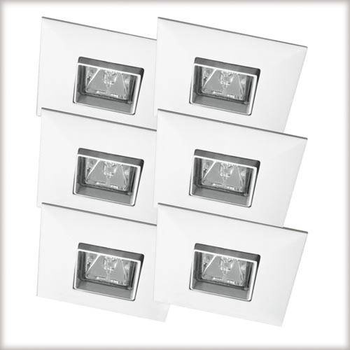 Встраиваемый светильник (в комплекте 6 шт.) Paulmann Quadro 99518