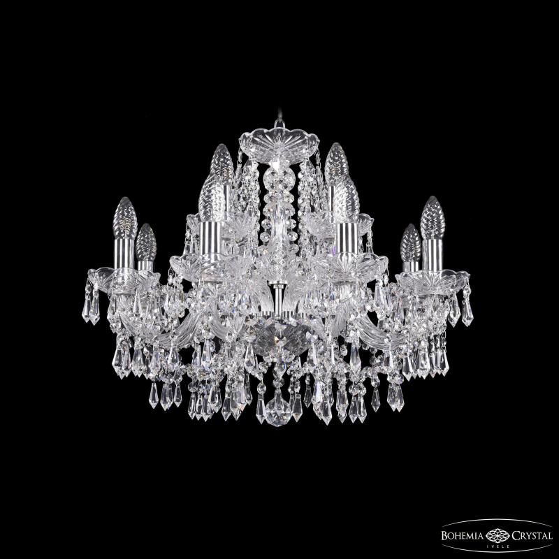 Подвесная люстра Bohemia Ivele Crystal 1403/8+4/195 Ni
