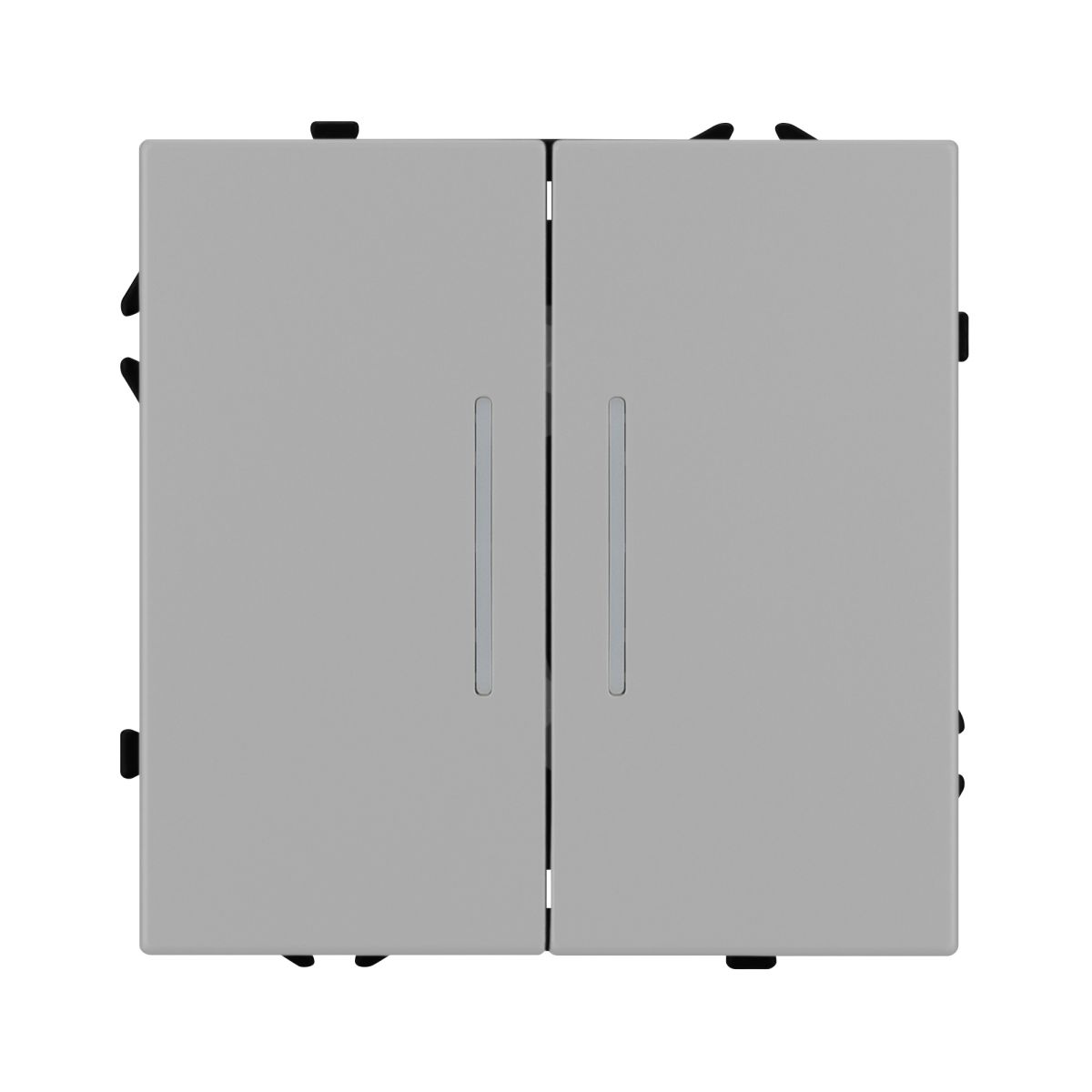 Выключатель звонковый 2 кл подсветка софт-тач никель Arlight SWT-MKR2-SFPL-L-IS (250V, 10A) 061788(2)