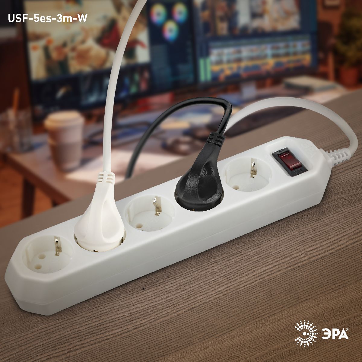 Сетевой фильтр Эра USF-5es-3m-W Б0019033