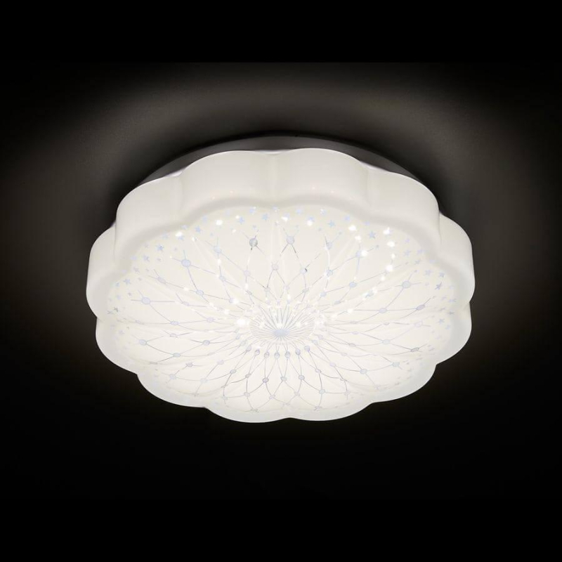 Потолочный светодиодный светильник Ambrella Light Orbital Fly Simple F555 WH 15W 4200K D300