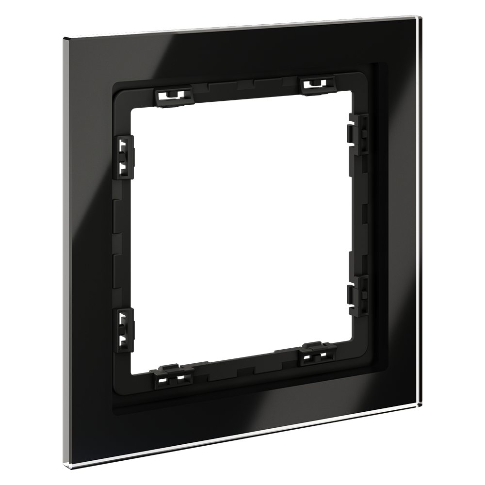 Рамка на 1 пост Voltum S70 VLS110108 (черный,стекло)