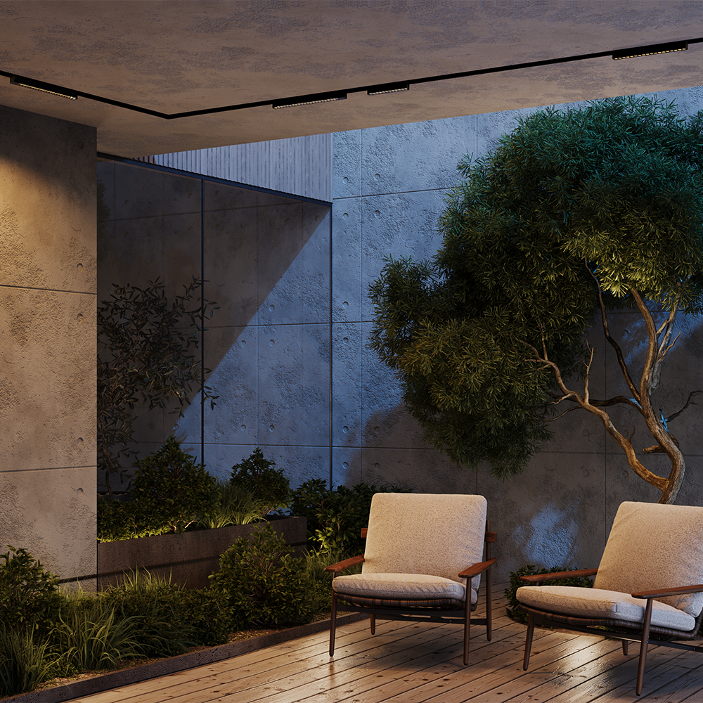 Уличный трековый светильник Maytoni Points O-TR02-2-S-18WB3K