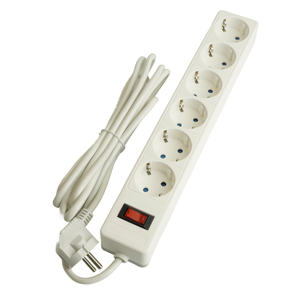 Сетевой фильтр 6-местный с/з Stekker Optima HM20-61-05 50097