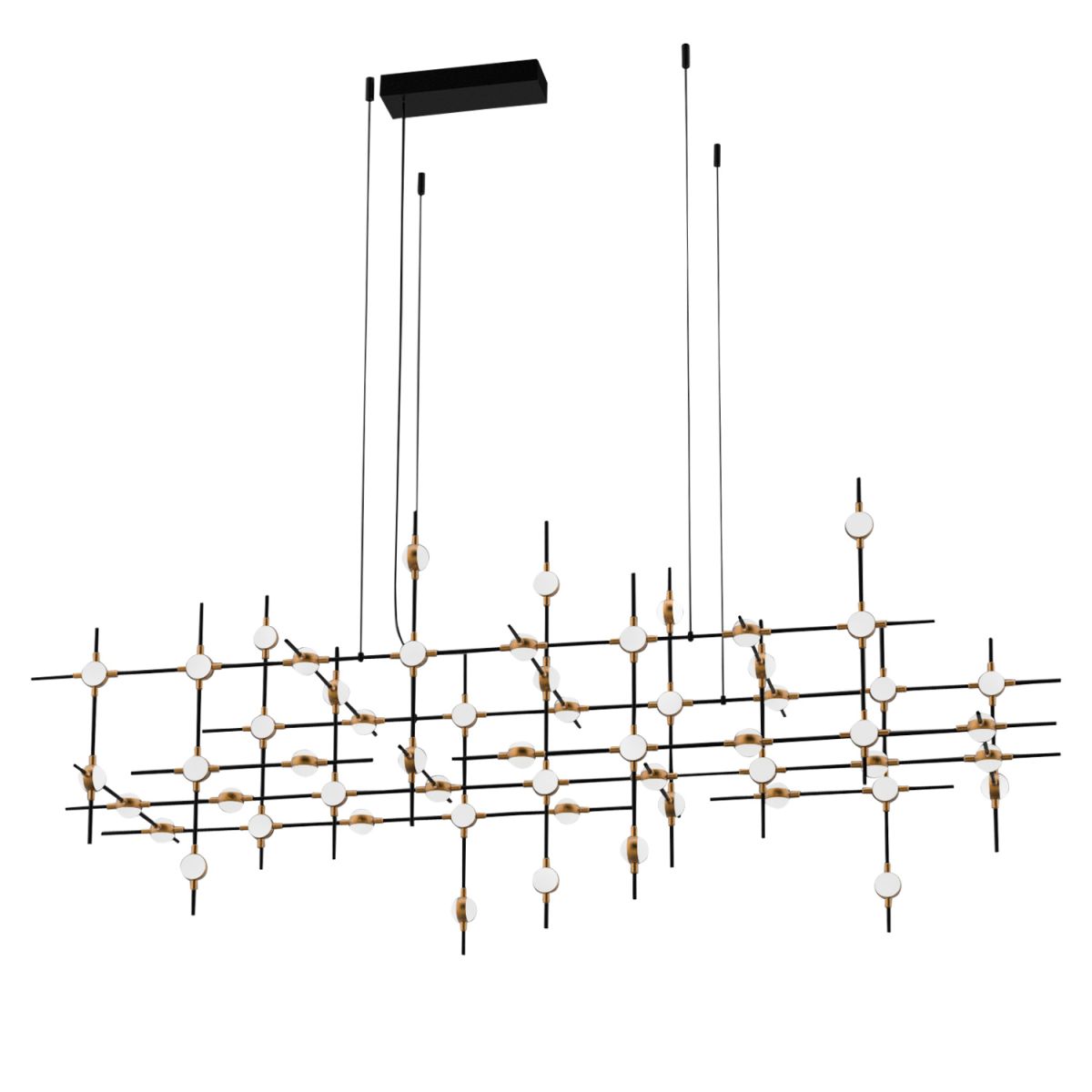 Подвесная люстра Delight Collection Molecular 55 black/gold