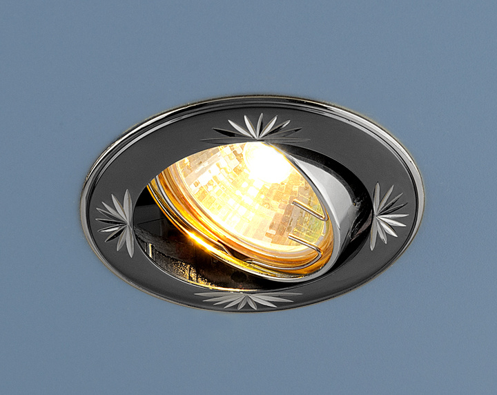 Встраиваемый светильник Elektrostandard 104A MR16 GU/SL черный/серебро 4690389003417