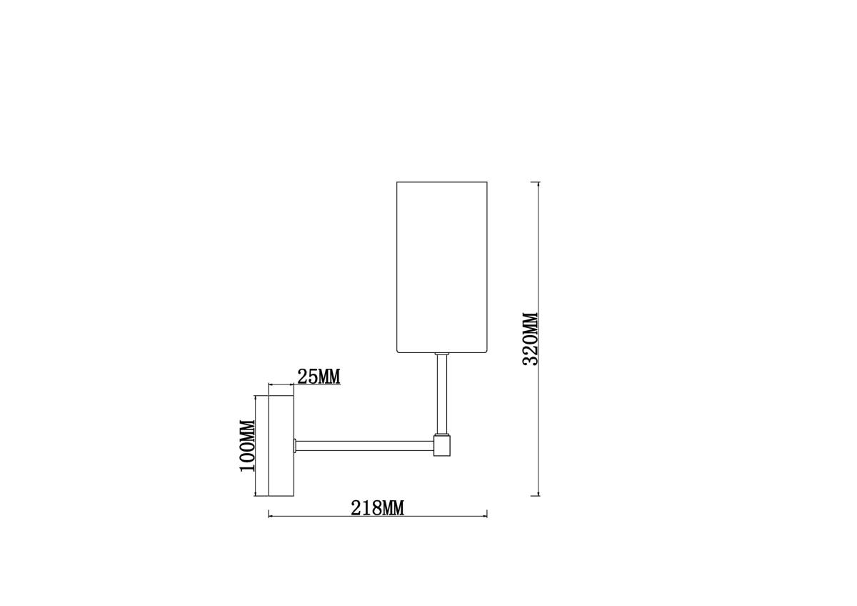 Бра с выключателем на корпусе Freya Agnes FR5184WL-01CH
