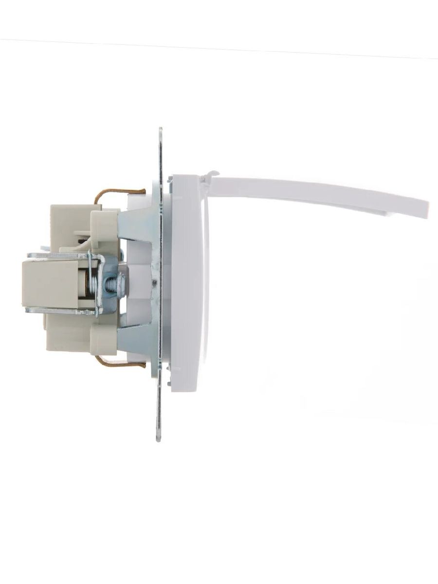 Розетка с/з с крышкой Lezard Karina 707-0288-123B