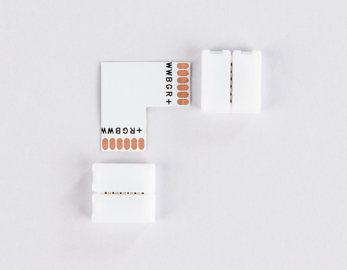 Соединитель угловой L для светодиодной ленты 5050 12/24V (6 конт.) GS6801 (10шт) Ambrella Light Illumination GS6801