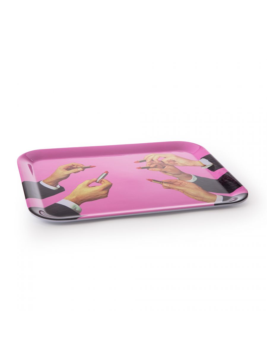 Поднос Lipsticks Pink Seletti Toiletpaper Tray 19030