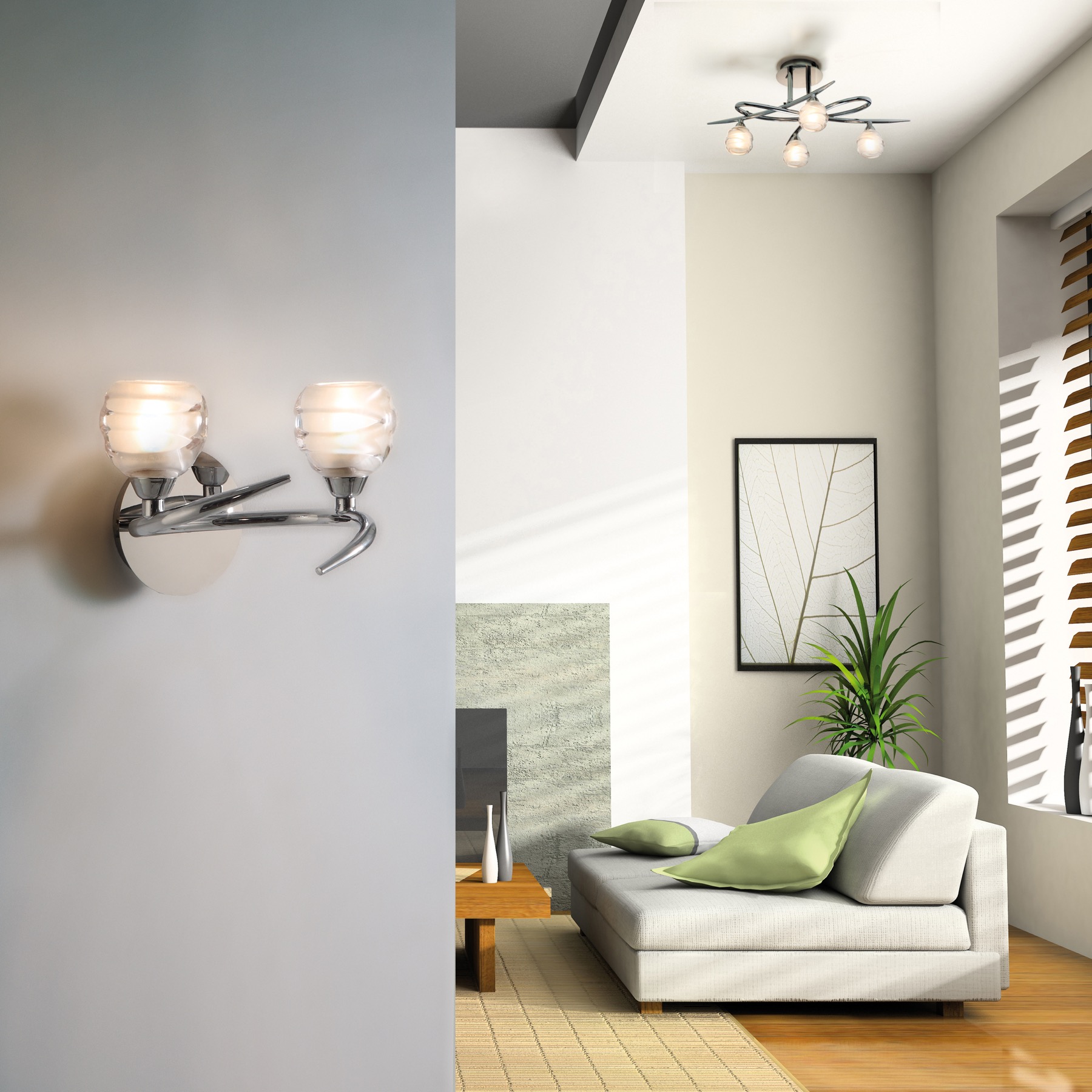 Потолочная led люстра Mantra Loop Chrome 1803