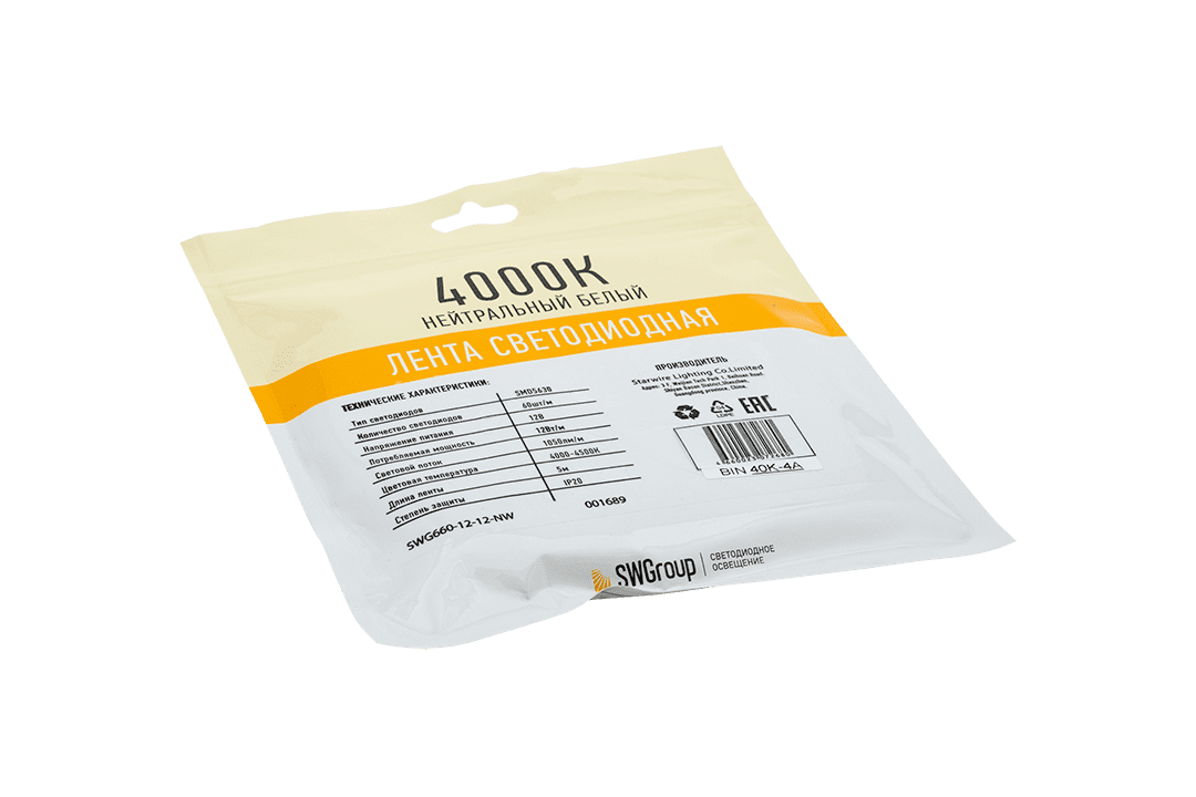 Светодиодная лента SWG SWG660-12-12-NW-M 009275