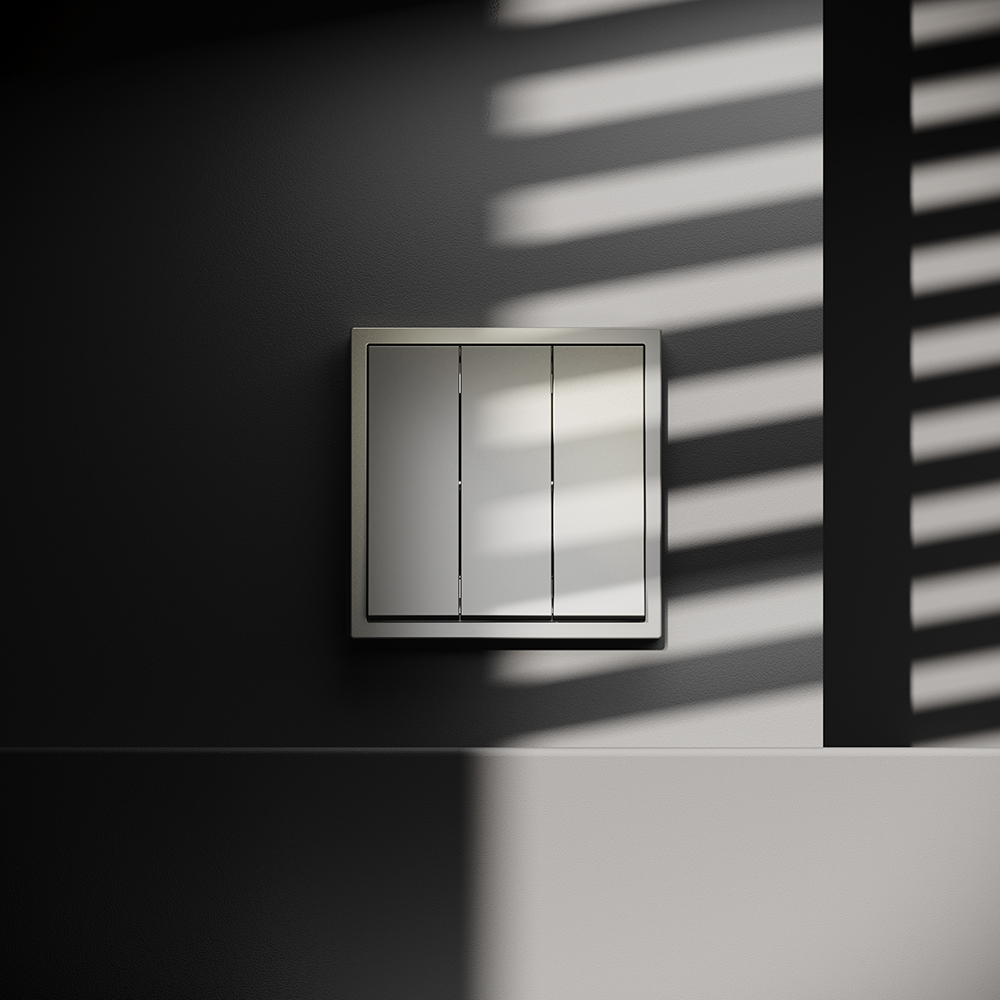 Выключатель трехклавишный Voltum S70 VLS030104 (шелк)