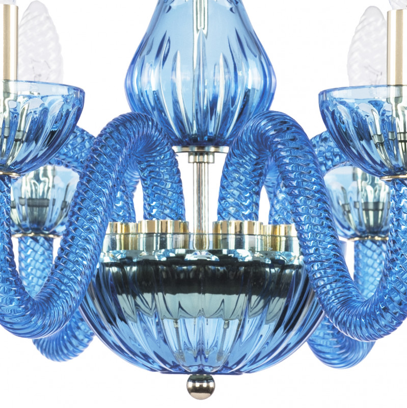 Подвесная люстра Bohemia Ivele Crystal 1310/8/240 G Aq/Aquamarime/M-1H