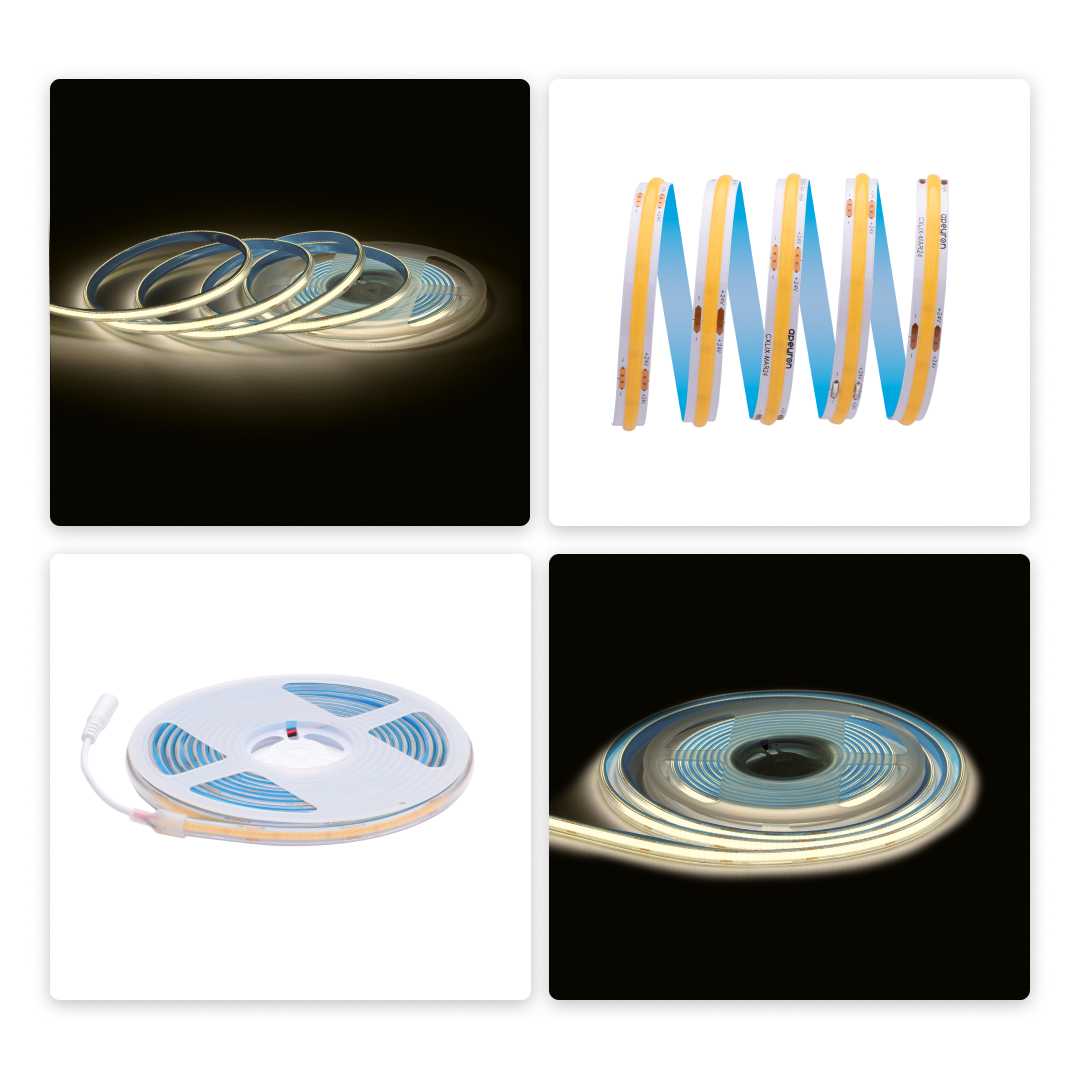 Светодиодная лента Apeyron 24В COB 12Вт/м 3000К 5м IP65 00-390