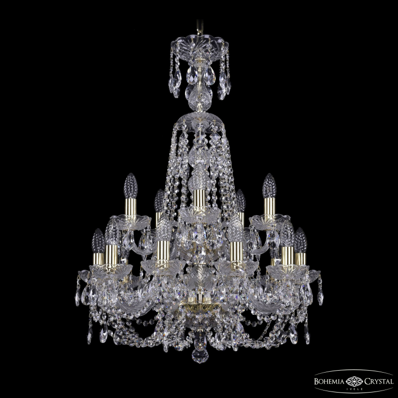 Подвесная люстра Bohemia Ivele Crystal 1406/10+5/195/XL-80/2d G