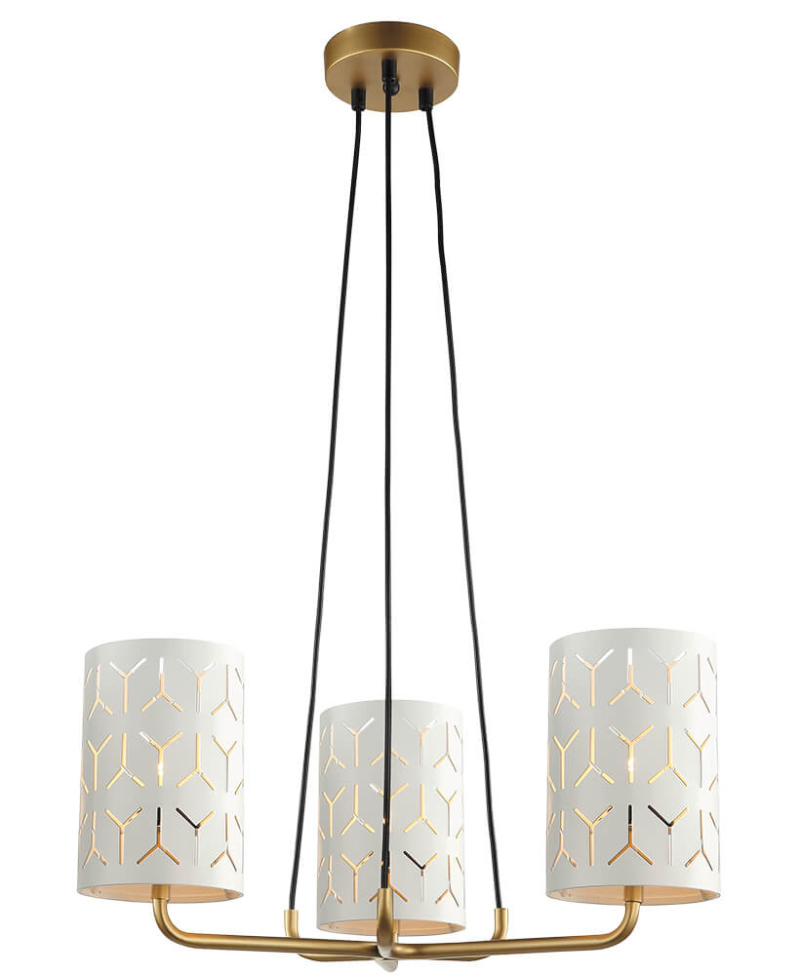 Подвесная люстра Lumien Hall Аврил 4004/3P-GD-WT