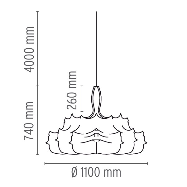 Подвесная люстра DeLight Collection Flos Zeppelin 1 F9800009