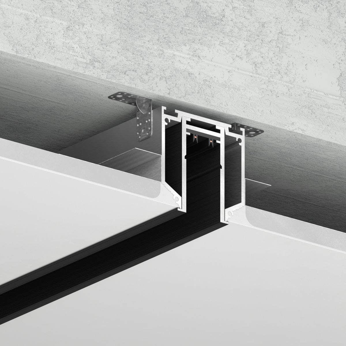 Шинопровод с адаптером Luminotti Slimline L.298.2M.BK