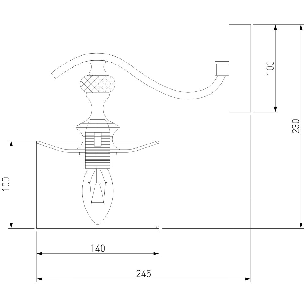 Бра Eurosvet Ofelia 60070/1 сатин-никель