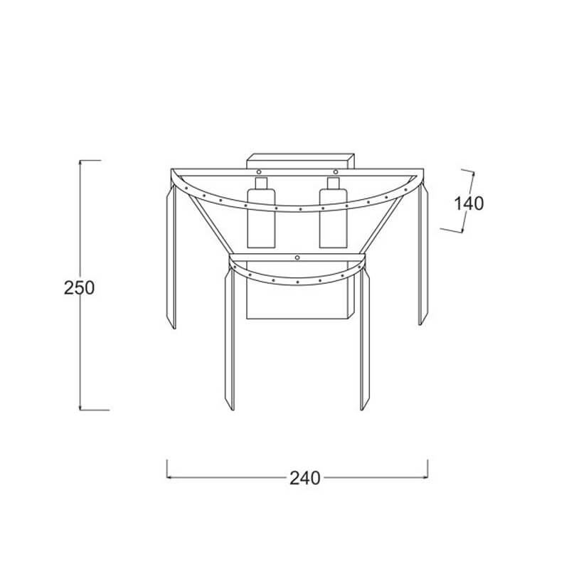Бра Zumaline Amedeo 17106/2W-CHR