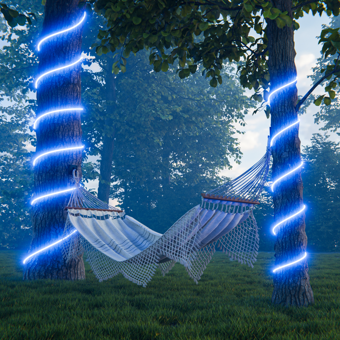 Комплект светодиодного неона Apeyron 220В, 6Вт/м, синий, smd 2835, 144д/м 10м, IP65,  с аксессуарами (сетевой шнур, заглушка, крепеж - 10шт) 10-117