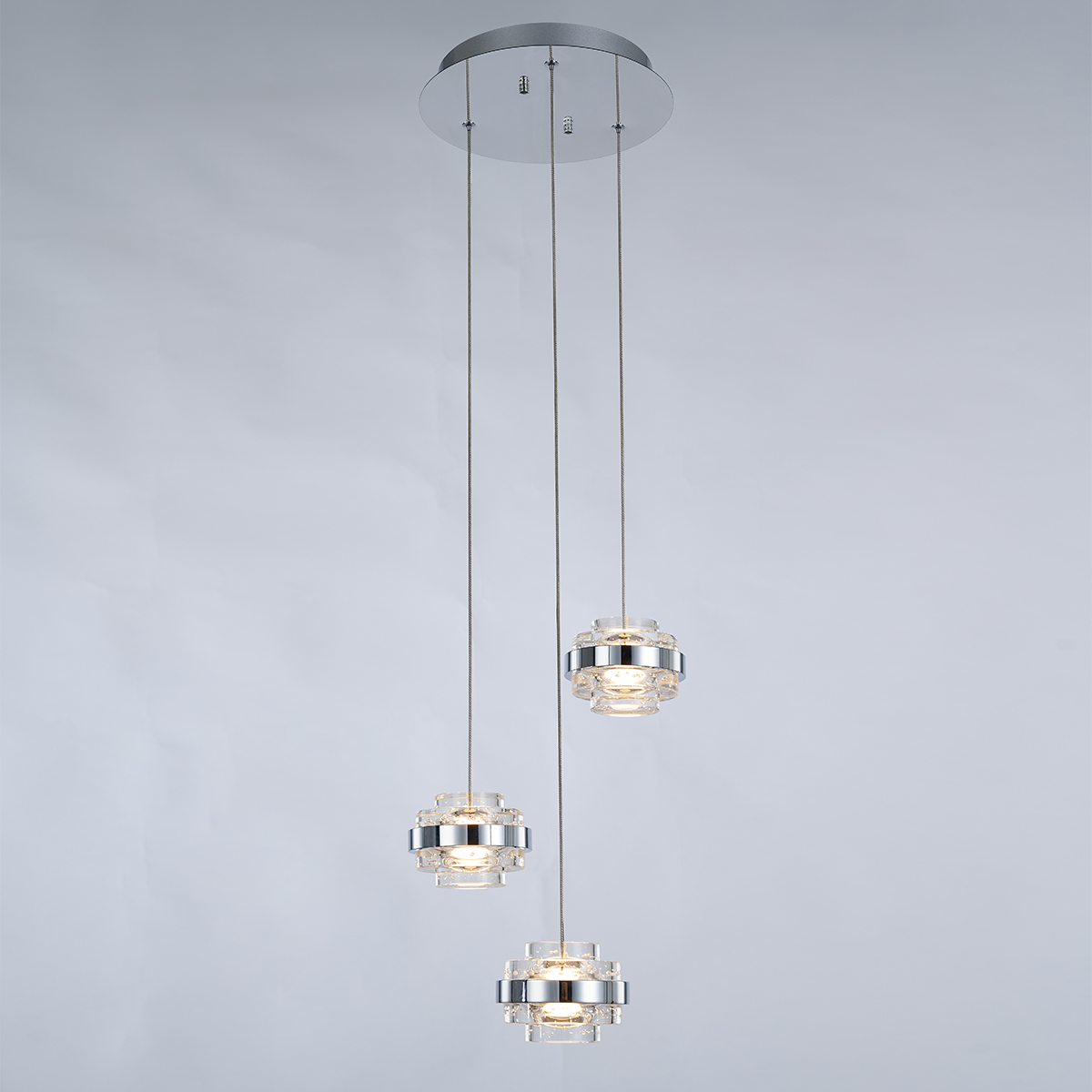 Подвесной светильник Delight Collection MD22030002 MD22030002-3A chrome/clear