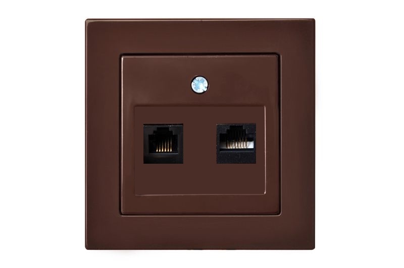 Розетка телефонная и компьютерная (RJ11+RJ45) Liregus Epsilon 28-145