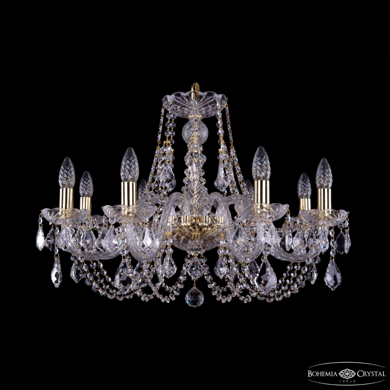 Подвесная люстра Bohemia Ivele Crystal 1406/8/240 G Leafs