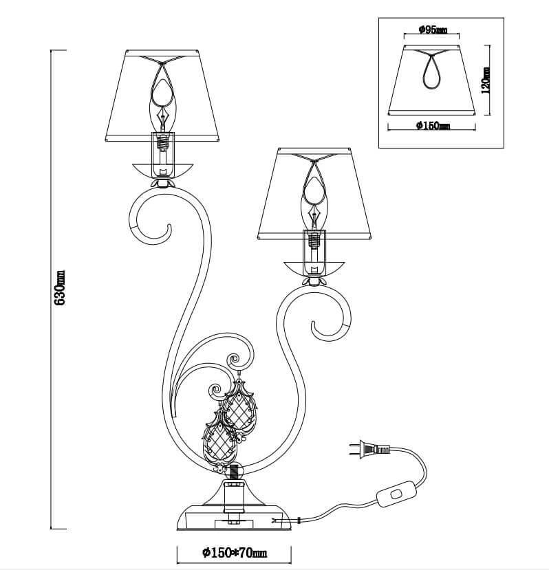 Настольная лампа Rivoli Mod 3034-501 Б0037691
