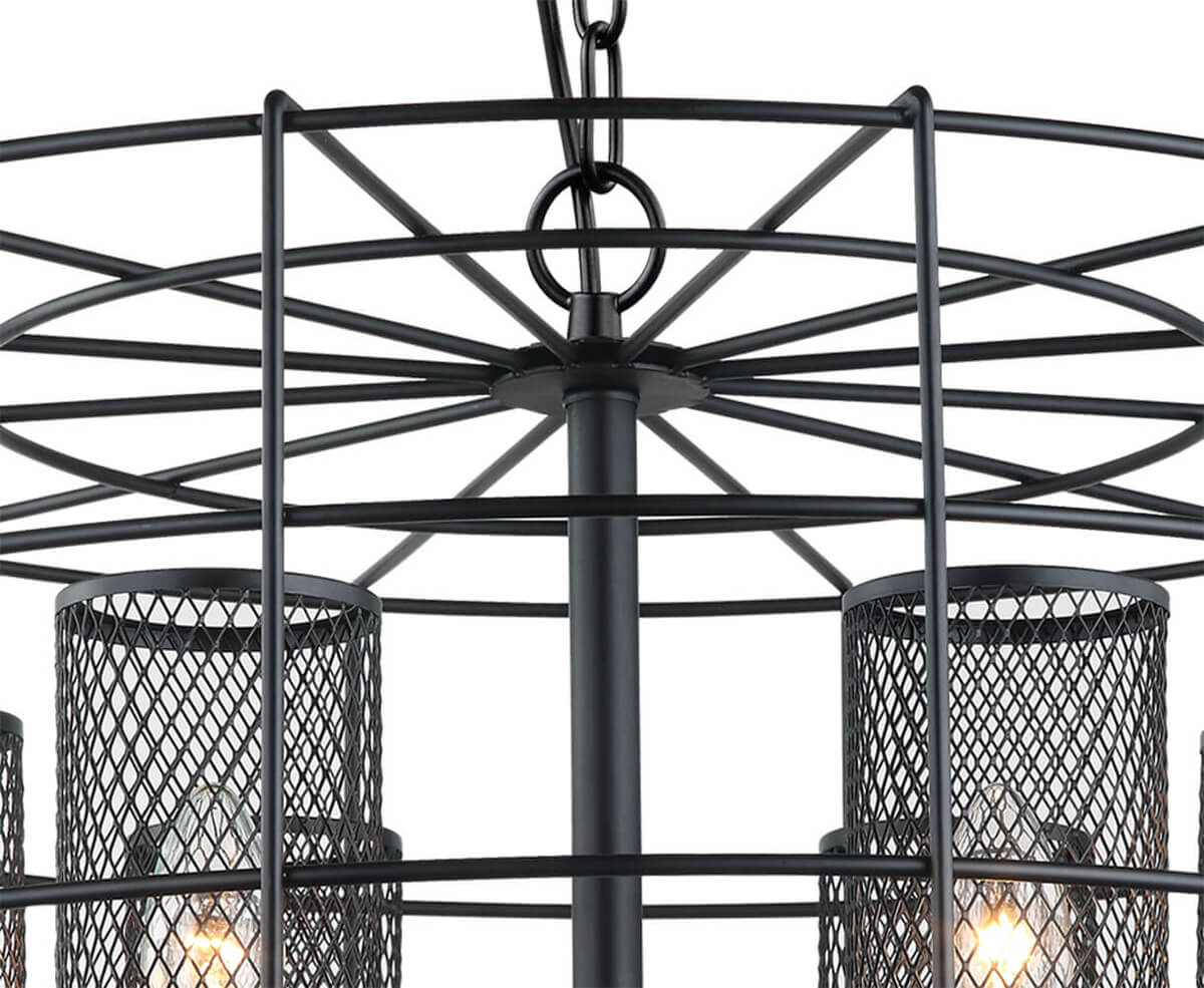 Подвесная люстра Lumien Hall Корин 4012/6P-BK-CR